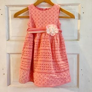 Rare Editions Dresses - Everything BOGO Free π Coral Eyelet Dress Rare Editions Dresses - Everything BOGO Free π Coral Eyelet Dress